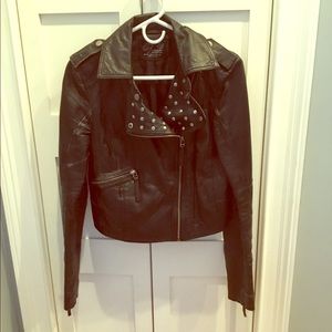 Zara leather studded jacket